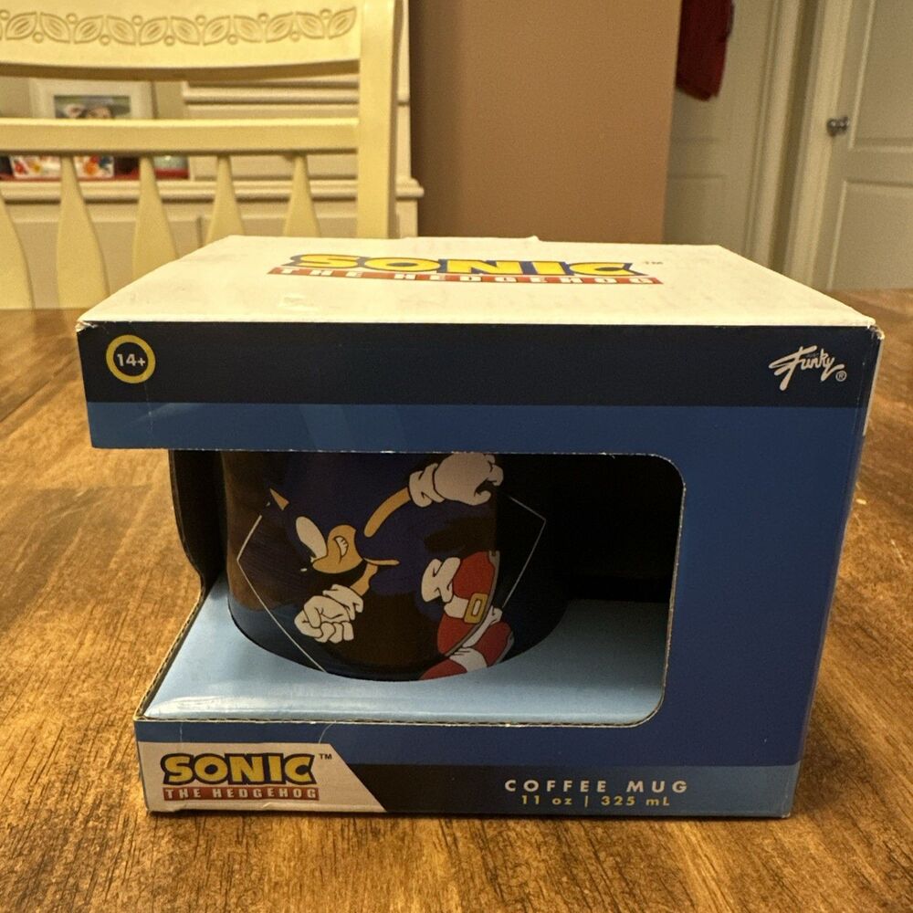 Sonic The Hedgehog Dark Blue 11oz Ceramic Coffee Mug by SEGA New!